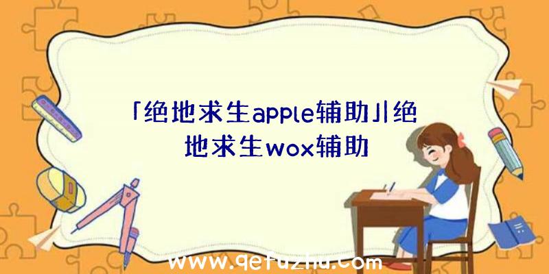 「绝地求生apple辅助」|绝地求生wox辅助